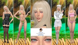 Sesilia Lepik realm of oblivion - blonde custom character Sims 4 CAS outfit preview - thumbnail