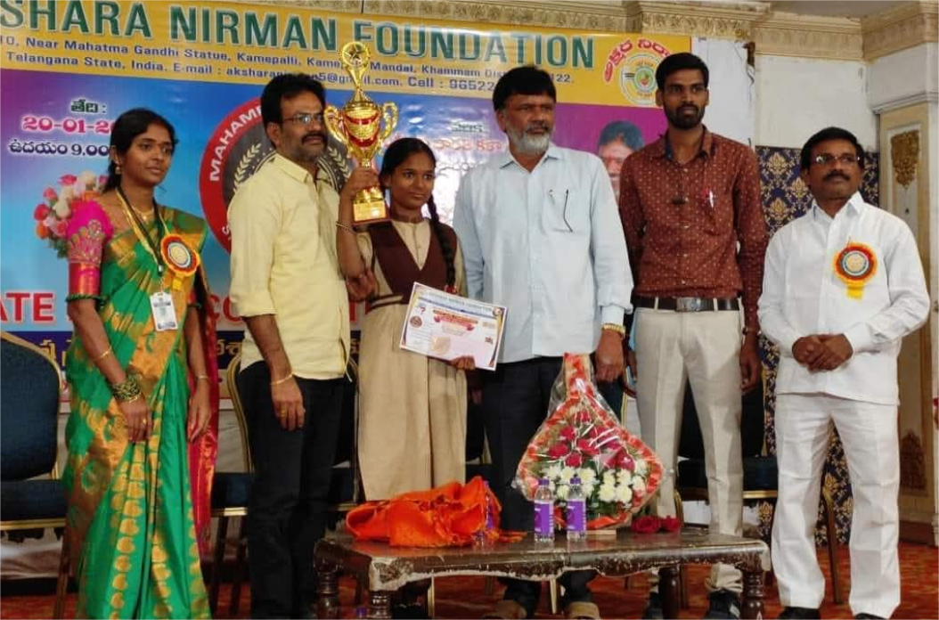 Students receiving awards