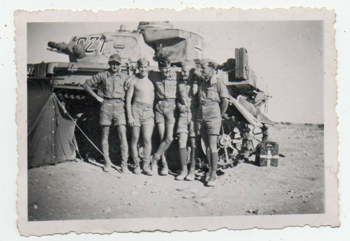 Foto Militär Wehrmacht Afrika Panzer Gruppenbild