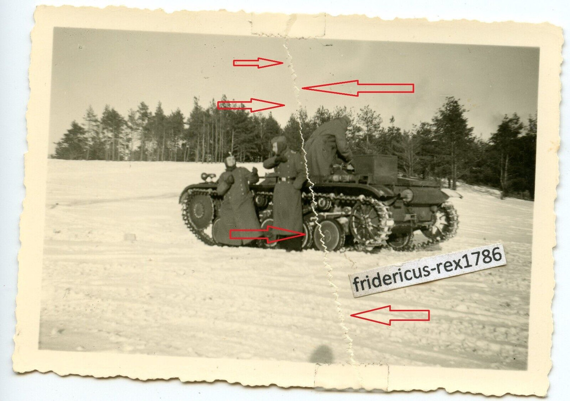 S46 Foto Panzer PzKpfw TrÜbPl Fahrschulpanzer Ausbildung mit WH 2 Pz. Abt. DR