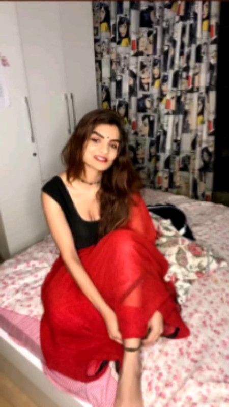 AJ Black red saree 04