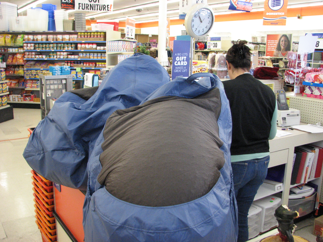 Beanbags at the cashier