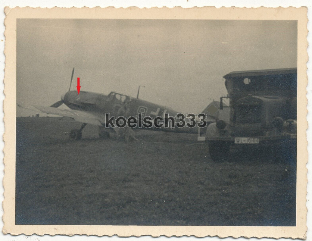 Foto Messerschmitt Bf 109 Flugzeug Betankung vor England Feindflug 1940 JG 3 !! (1)