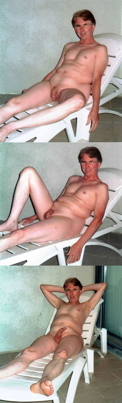 Nude lying on the chaise lounge (3 photos)