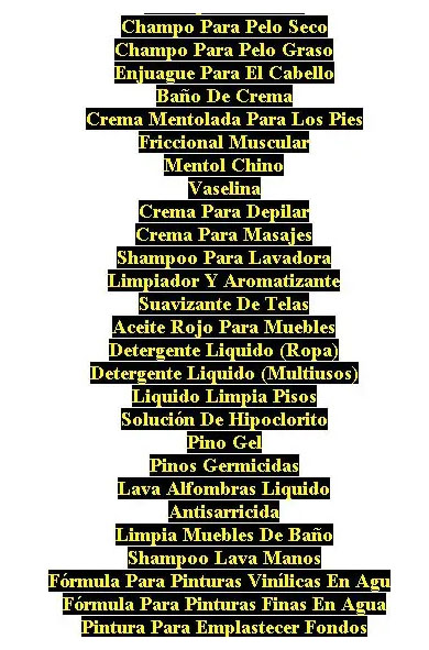 4500 formulas industriales elaboración productos de aseo formulas limpieza hogar