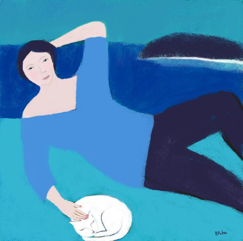07-Lady-by-the-Sea-with-White-Cat
