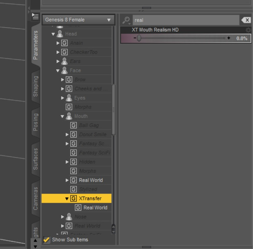 Screenshot of morph dial.