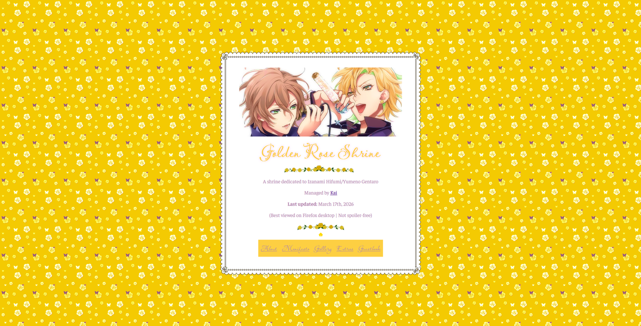 A screenshot of my HifuGen shrine