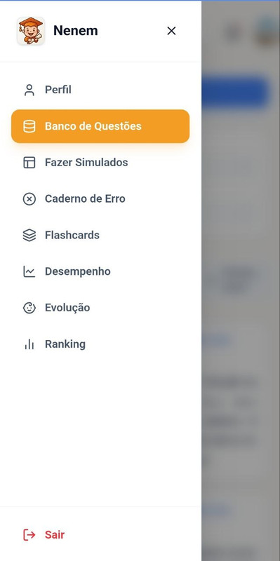 Menu do App