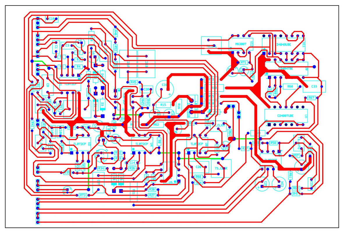 ADA Flanger - Dual OpAmp Layout