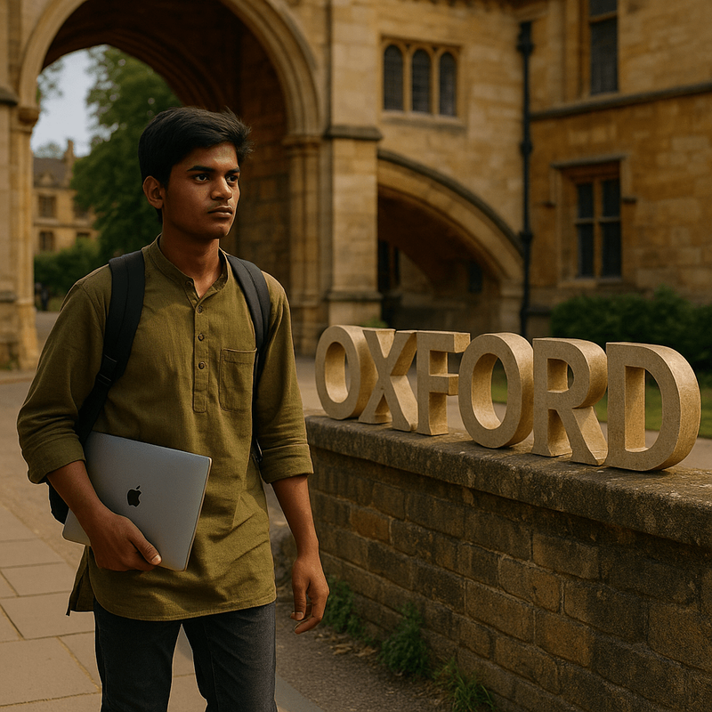 Raghav, from village to Oxford Raghav at Oxford