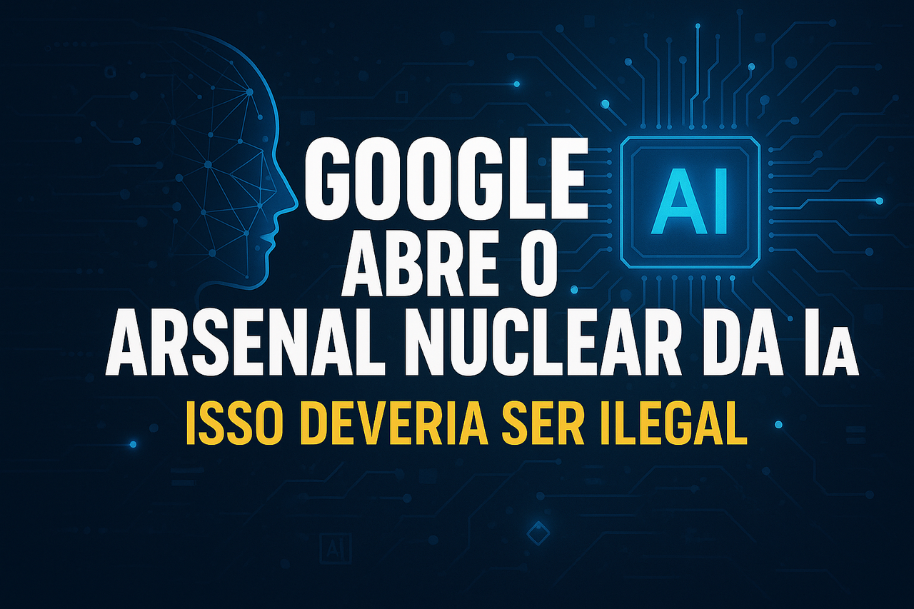 📡 Google abre o Arsenal Nuclear da IA — e transforma todo mundo em criador, designer, editor e programador de um jeito que deveria ser ilegal