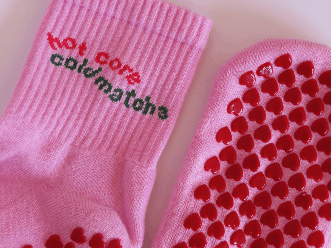Hot Core, Cold Matcha Grip Socks