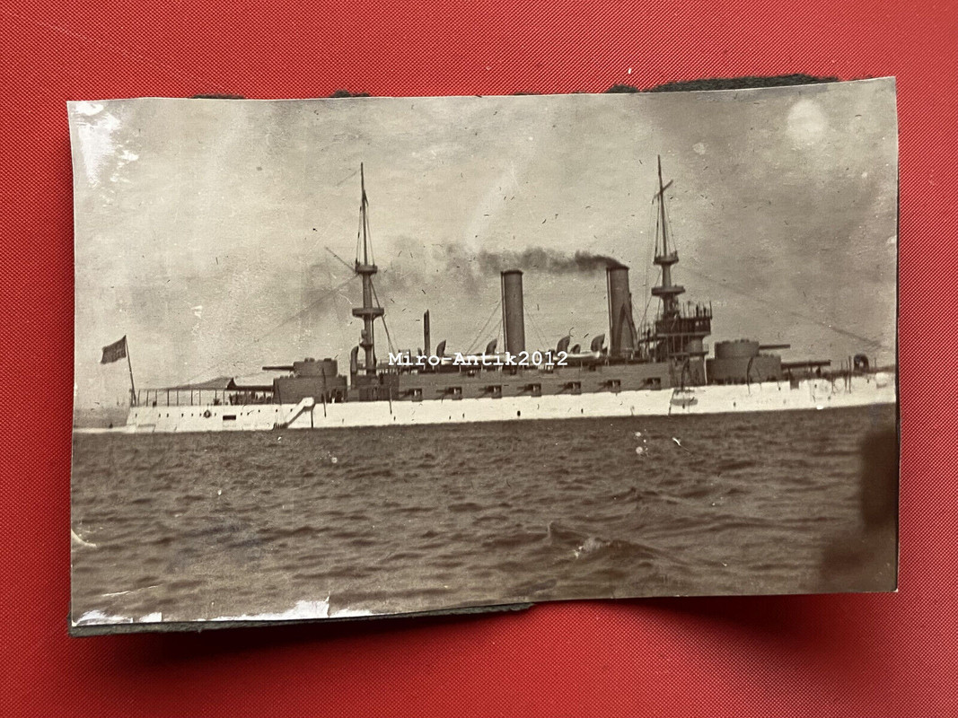 2 x Foto, Kriegsschiff im Jahr 1900 (N)50681