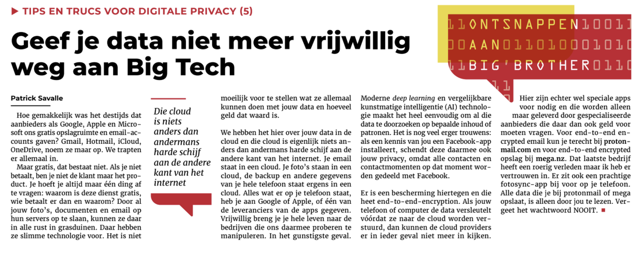 Geef je data niet meer vrijwillig weg aan Big Tech