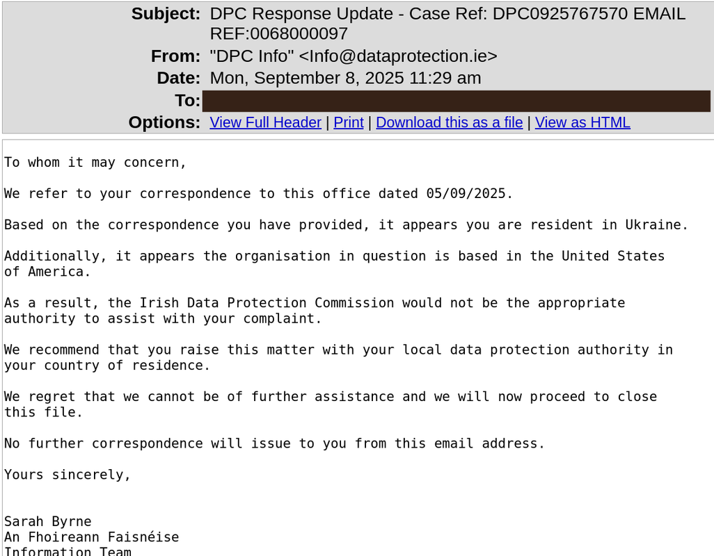 Screenshot-4: DPC Rejection