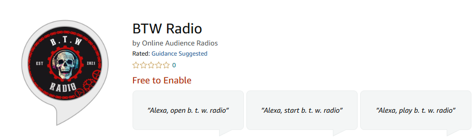 Ask Alexa to Play BTW Radio