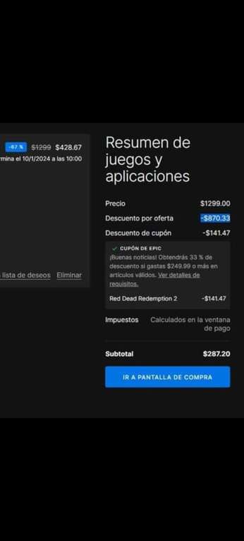 Epic Games: Red Dead Redemption 2 Oferta!! 
