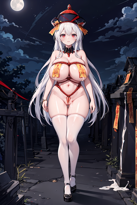 05052-2130045447-1girl,mature female,solo,huge breasts,sagging breasts,_jiangshi, no bra, cleavage, 
