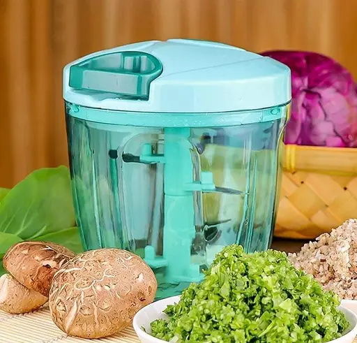 Combo of Standard Handy Pro Chopper (1000 ml) and Compact Chopper Cutter Mixer (450 ml) with Stainless Steel Blades and Whisker Blade for effortlessly Chopping Vegetables Fruits for Your Kitchen (Value Pack) (PACK OF 2) Manual Choppers & Chippers Color 1 (R514)