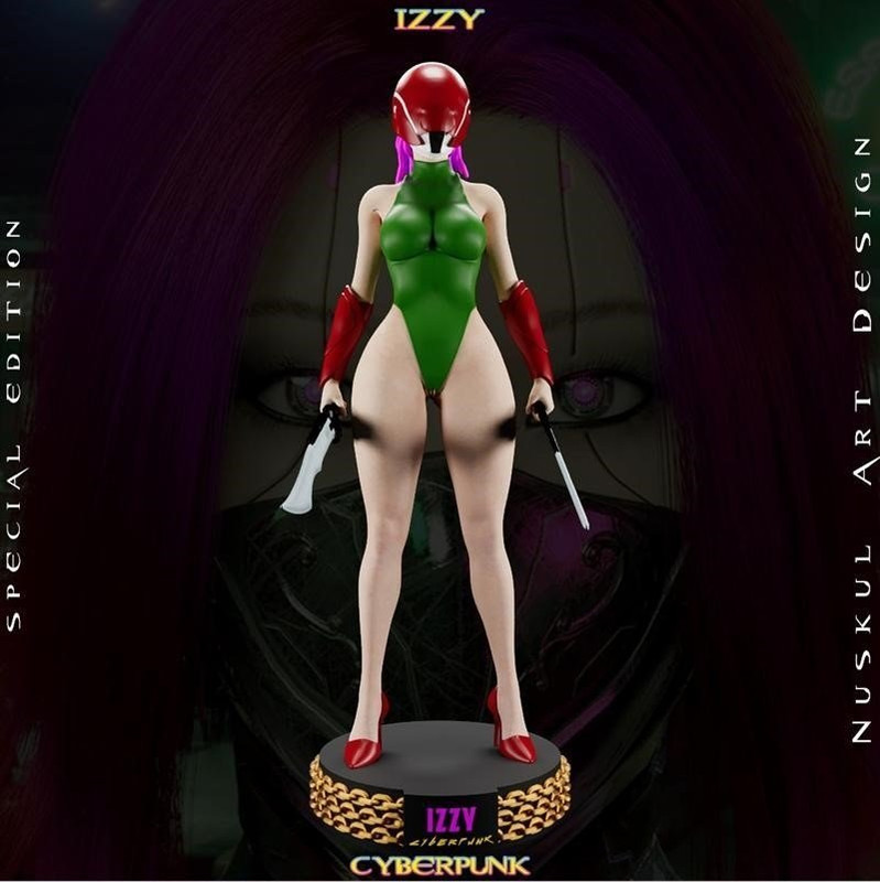 Cyberpunk Izzy - Assasin Chracter - Samurai Version - 3D Print Model