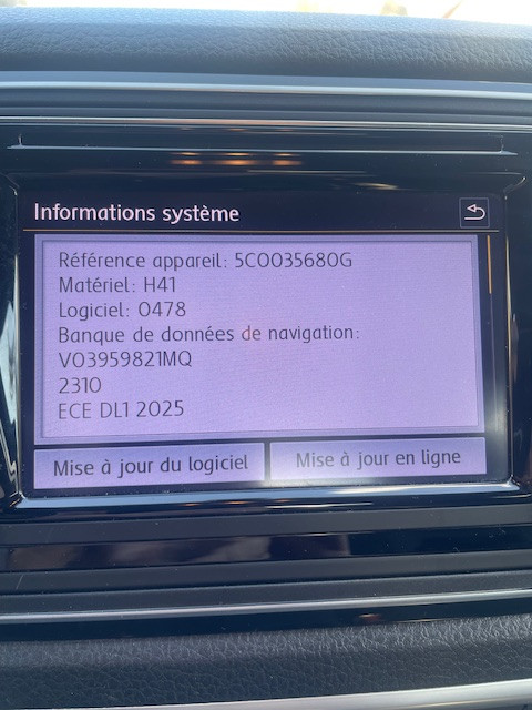 Mise à jour Cartographie Discover Media sur AMAROK effectuée (2)