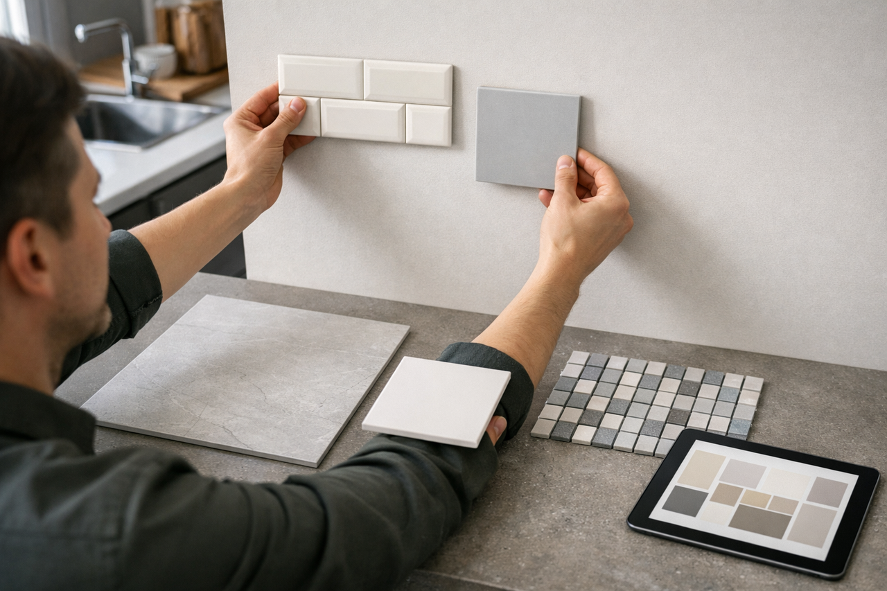 Что такое раскладка плитки на фартуке кухни