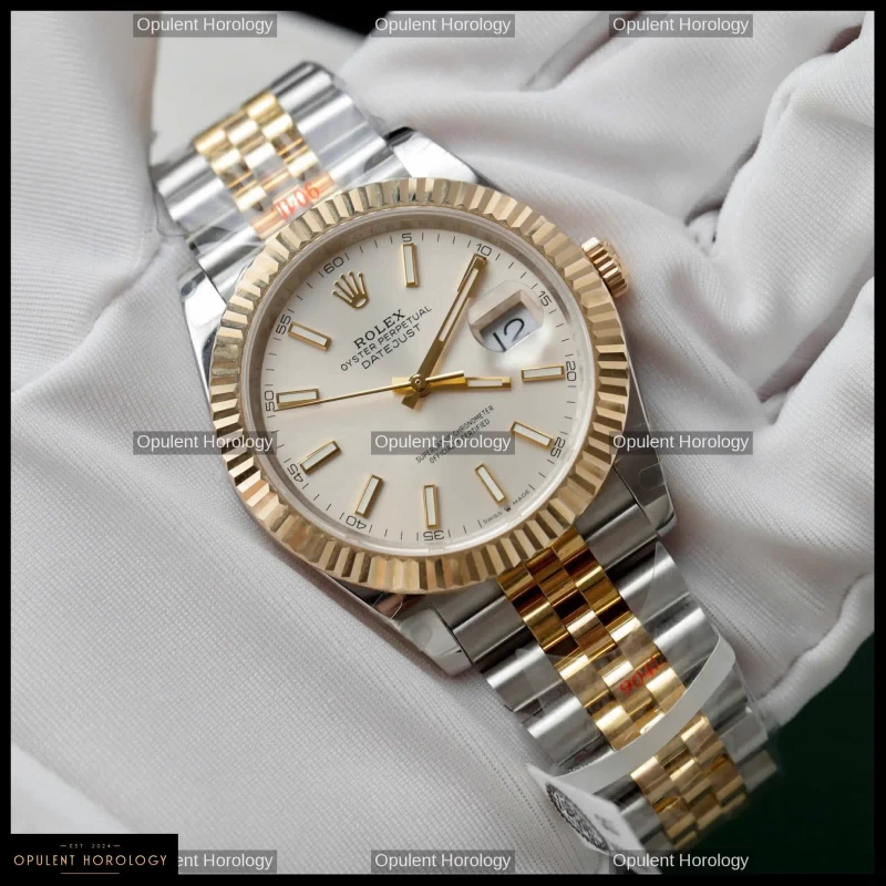 Rolex Datejust Men's Custom 18K Gold Plated Jubilee 41mm - Super Clone