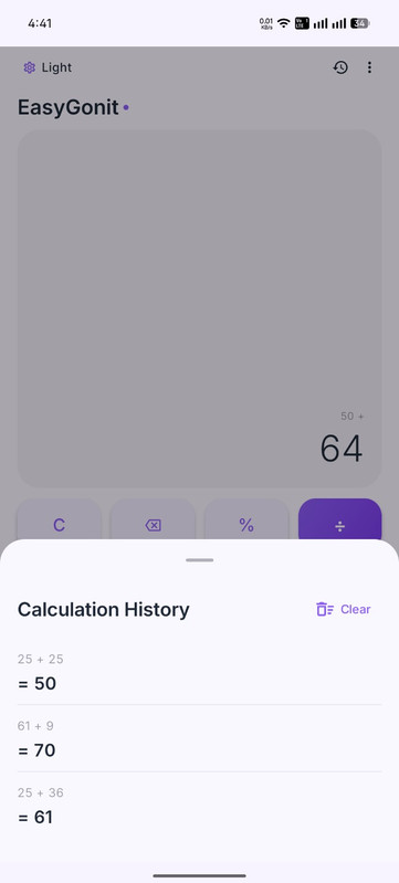 EasyGonit History Screenshot