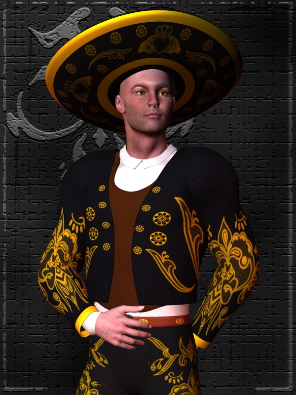 Xurge 3D's Mariachis for DAZ 3D's Victoria 3 Male Morph Pack *NLA*