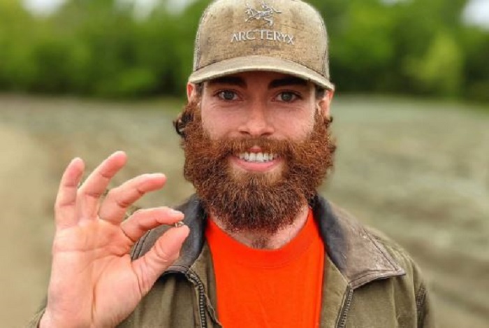 Christian Liden, menemukan berlian 2,2 karat di Crater of Diamonds State Park, Arkansas.