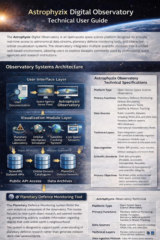 Astrophyzix Digital Observatory User Guide Infographic