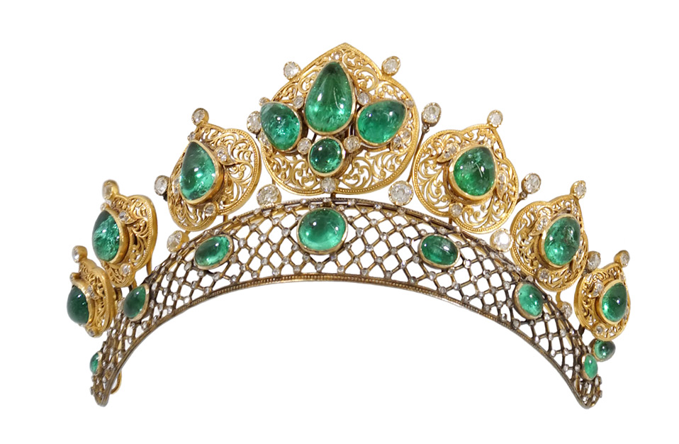 History of Famous Jewels and Collections: Emerald tiara of Empress Carlota  of Mexico