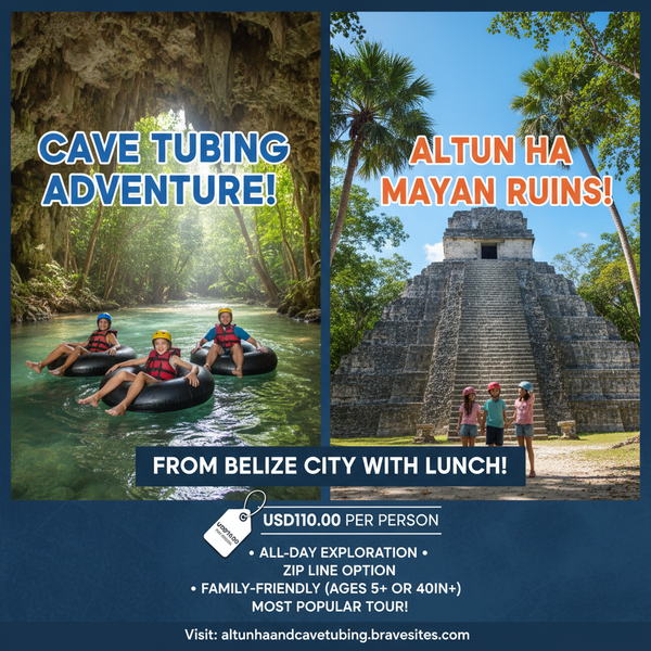 Cave Tubing and Altun Ha Mayan Ruins From Belize City With Lunch