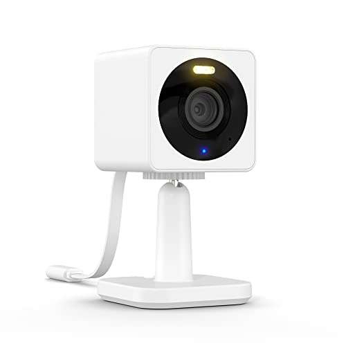 Amazon: WYZE CAM OG Cámara de Seguridad Exterior e Interior, 1080p Full HD, Visión Nocturna a Color, Foco Incorporado - Blanco