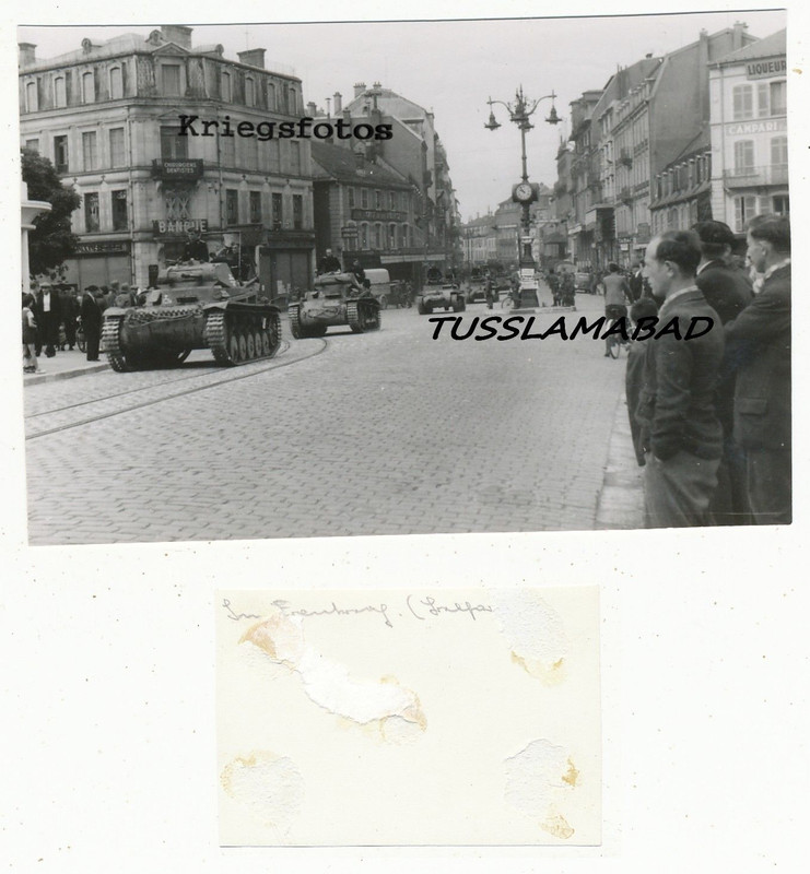 Panzer Kolonne Stadt Straße Einwohner Belfort