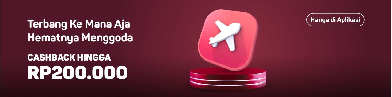 Promo pembelian tiket pesawat dapat cashback hingga Rp 200 ribu di Aplikasi Bukalapak