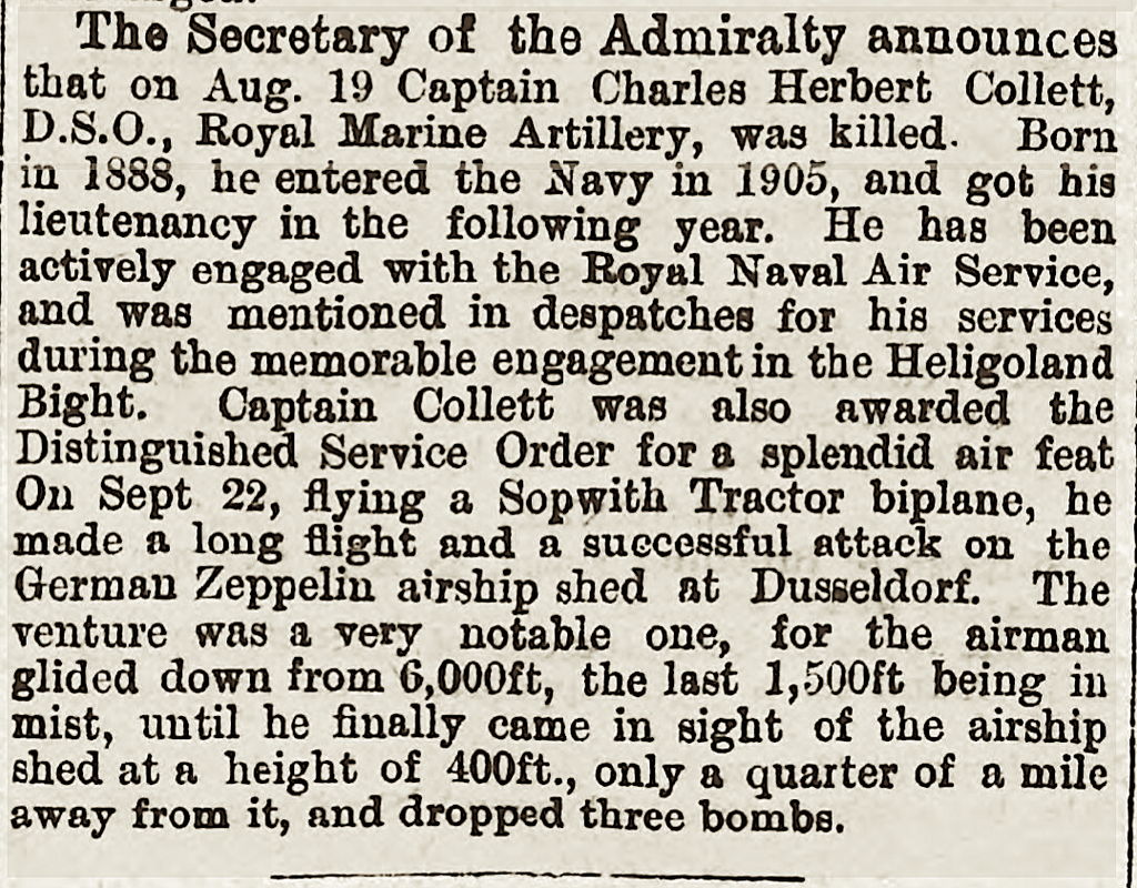 09-08-1915, Collet Killed, Haverfordwest and Milford Haven Telegraph and General…