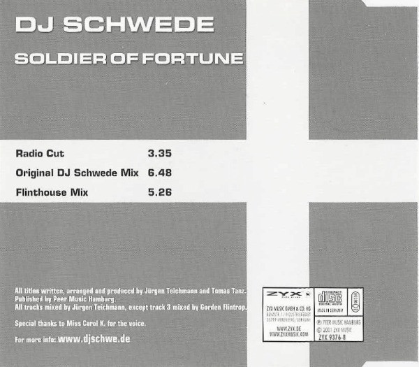 Music - 11/02/2023 - DJ Schwede – Soldier Of Fortune (CD, Maxi-Single)(ZYX Music – ZYX 9376-8)  2001 R-834503-1314310273