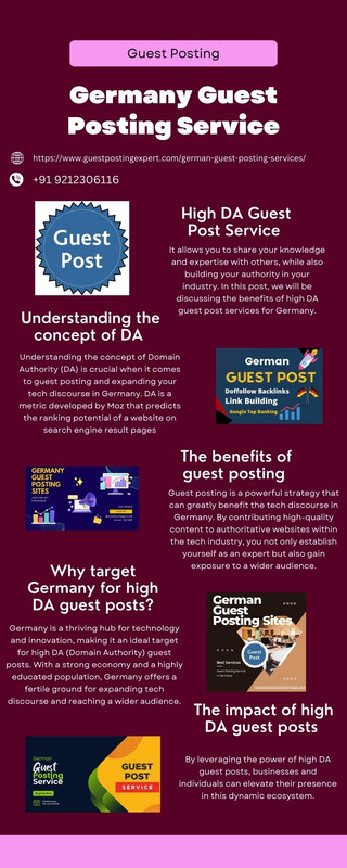 High DA of German Guest Posting Service
