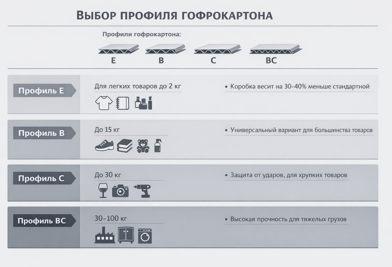Профили гофрокартона