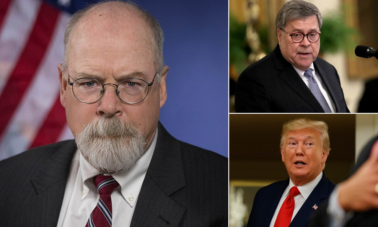 John Durham, Donald Trump and William Barr