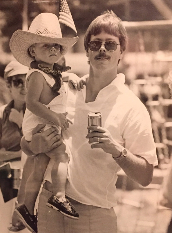 Dan Crenshaw in his childhood with his dad