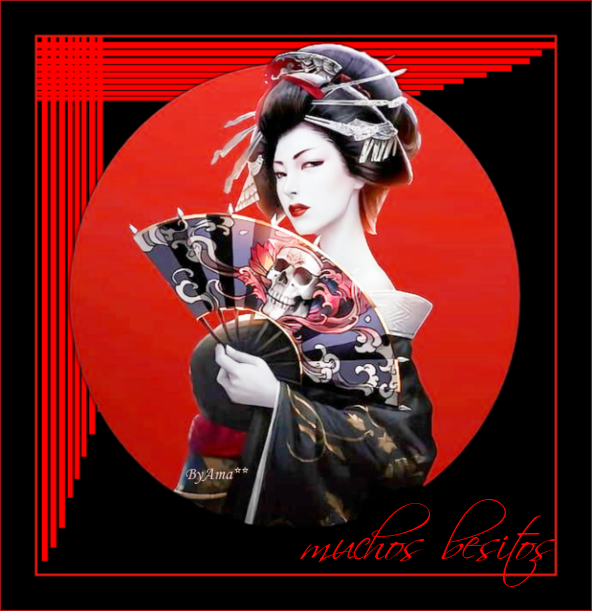 Geisha Rojo-Negro Besitos