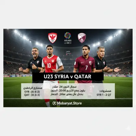 Syria vs Qatar AFC U23 Asian Cup 2026