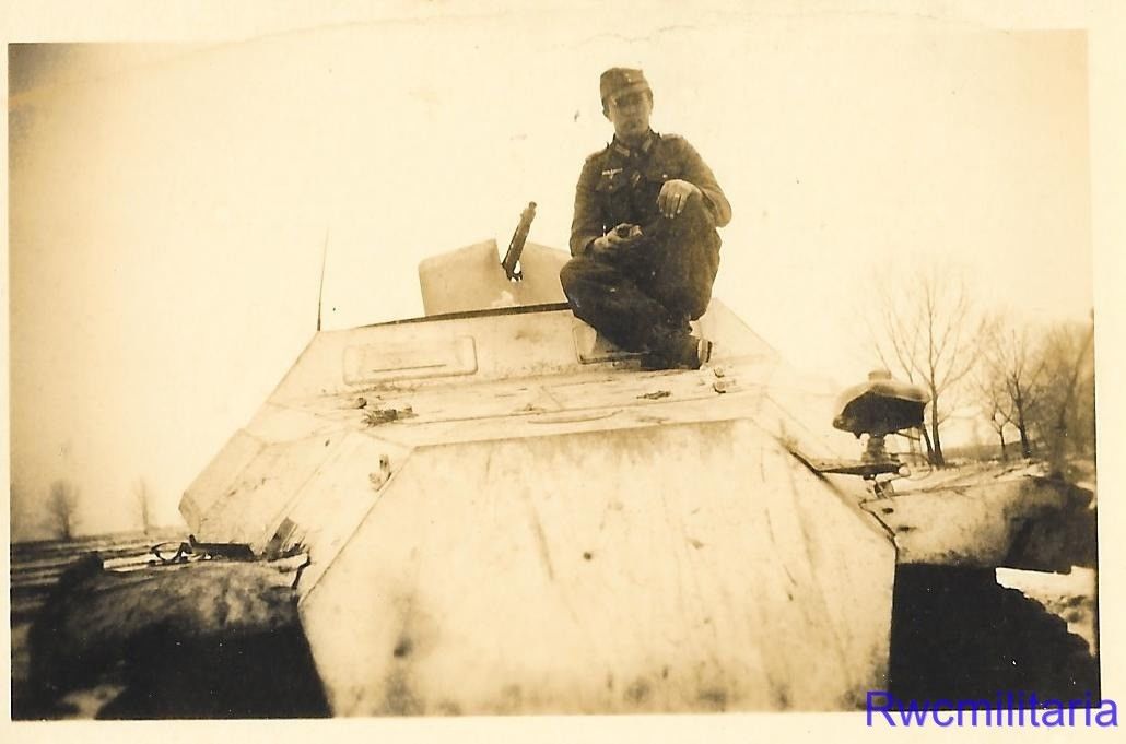 Wehrmacht Soldier Posed on SdKfz.251 Schützenpan