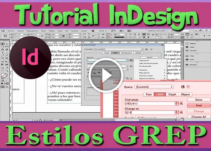 InDesign Tutorial Aprender a Trabajar Estilos GREP Correción Textos