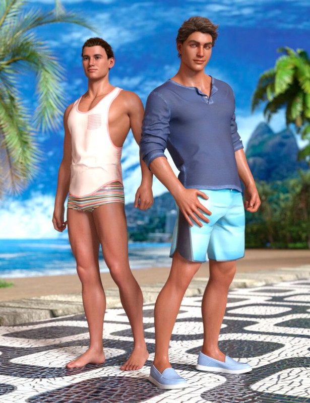 Chasing Summer dForce Outfit for Genesis 8.1 Males