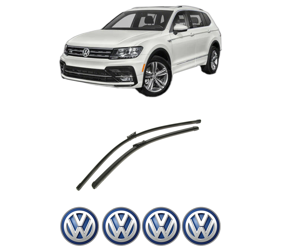 Set stergatoare auto Volkswagen TIGUAN (AD1, AX1) din 2016-2024, pentru parbriz auto, 2 bucati, Bosch Aerotwin, din cauciuc siliconat rezistent, 4 Stickere Auto Volkswagen