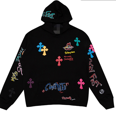 Chrome Hearts Sudadera con Parche de Cuero